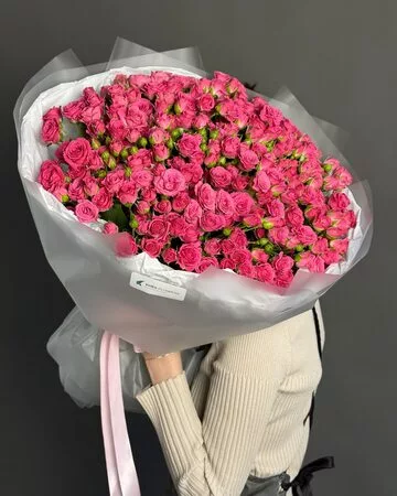 Букет "51 яркая кустовая роза" (50 см)